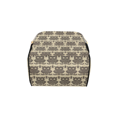 Owl Pattern Print Design A01 Diaper Bag Backpack