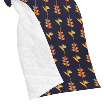 Heliconia Pattern Print Design HL06 Premium Quilt