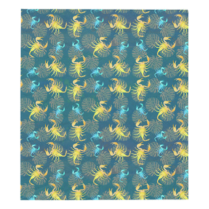 Scorpion Pattern Print Design 02 Premium Quilt