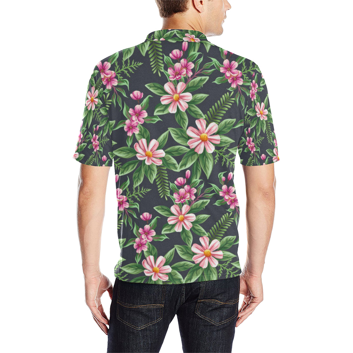 Summer Floral Pattern Print Design SF010 Men Polo Shirt
