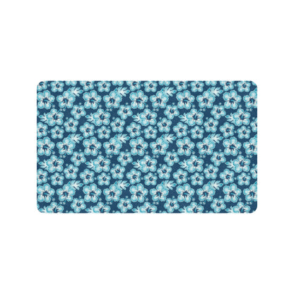 Hibiscus Flower Hawaiian Themed Rubber Doormat