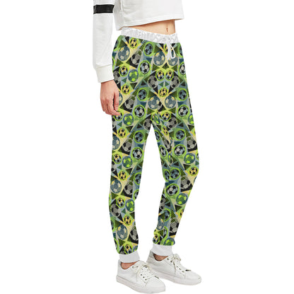Soccer Ball Themed Print Pattern Unisex Sweatpants