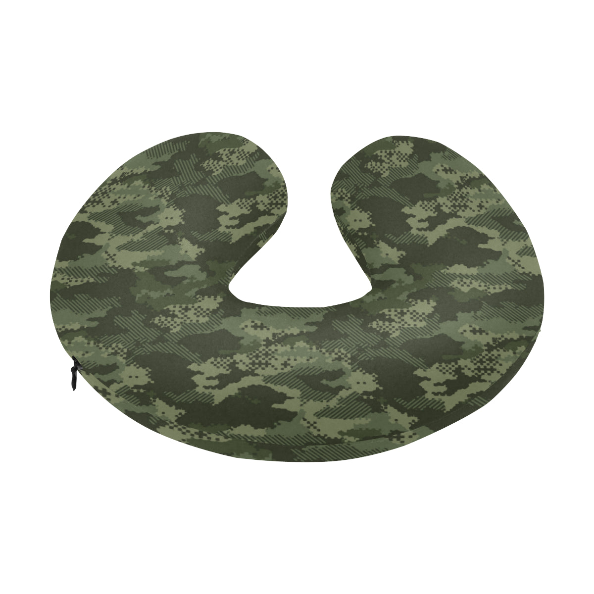 Army Camouflage Pattern Print Design 02 U-Shaped Travel Neck Pillow