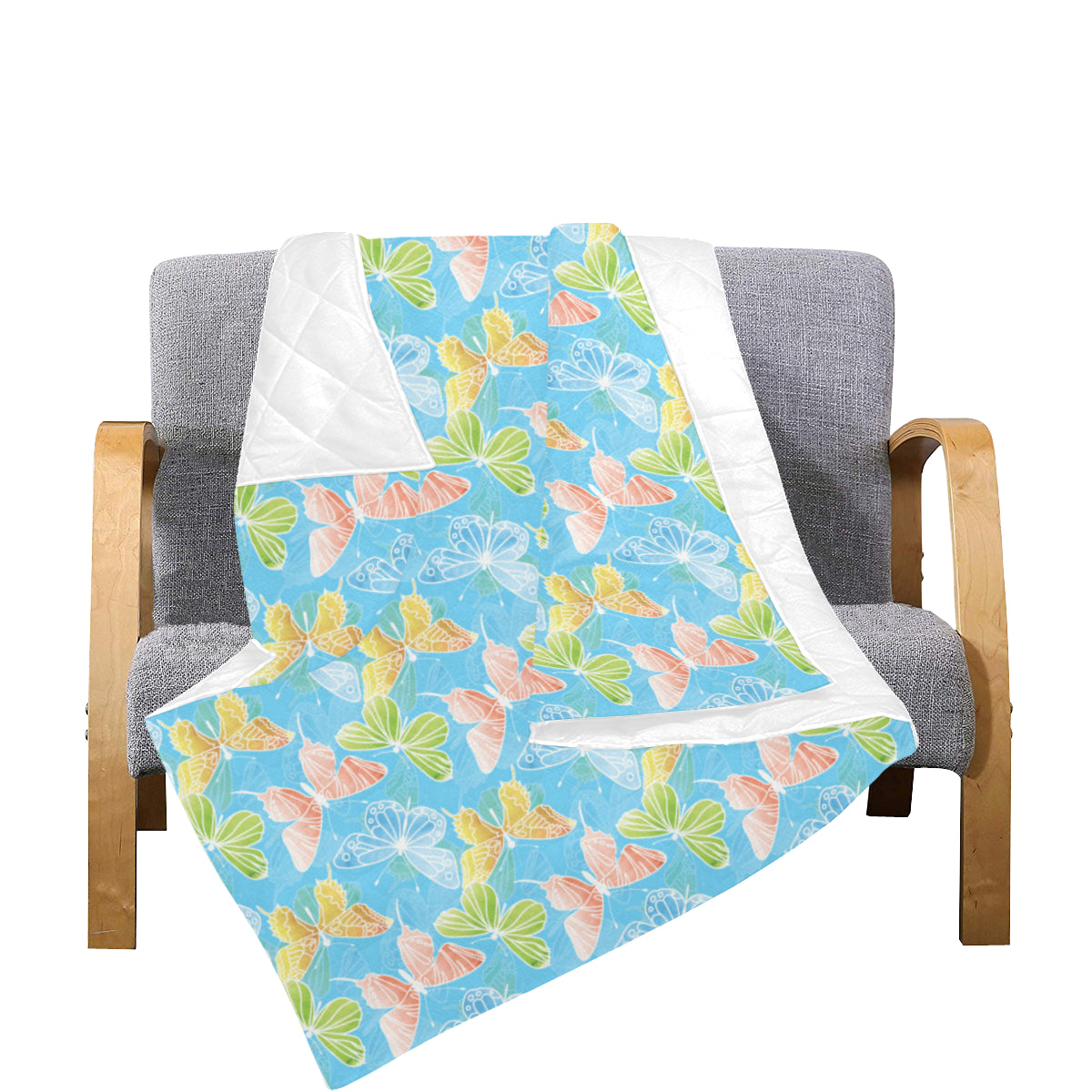 Butterfly Pattern Print Design 05 Premium Quilt