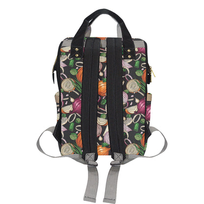 Onion Pattern Print Design A03 Diaper Bag Backpack