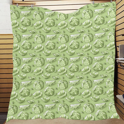 Brussels Sprouts Pattern Print Design 01 Premium Quilt