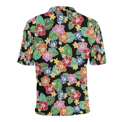 Hawaiian Themed Pattern Print Design H010 Men Polo Shirt