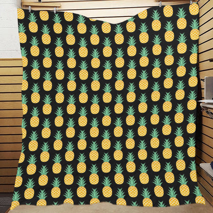 Pineapple Pattern Print Design A03 Premium Quilt