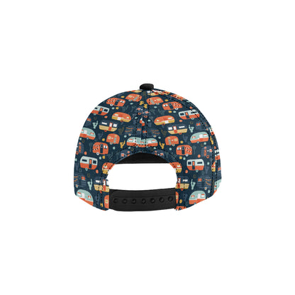 Camper Caravan Print Pattern Snapback Cap