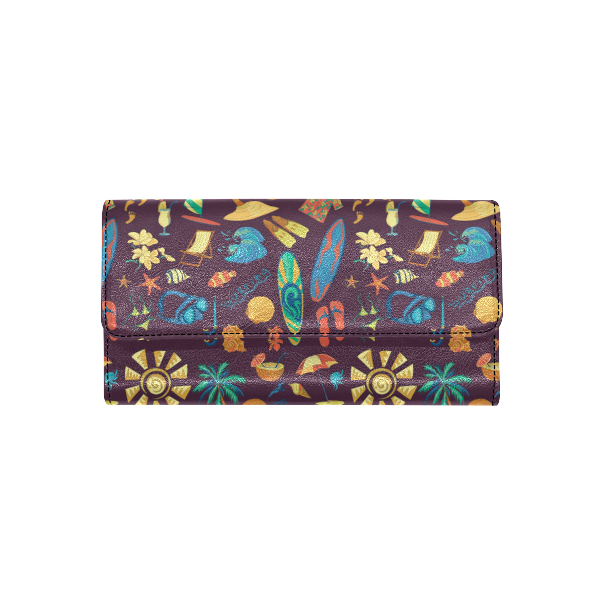 Aloha Hawaii Pattern Print Design 01 Women's Trifold Wallet