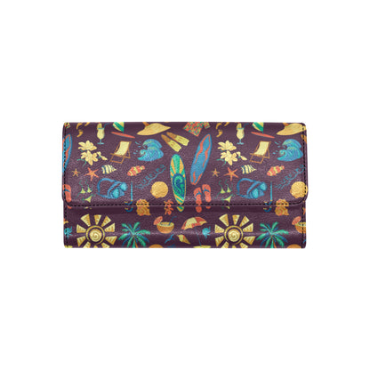 Aloha Hawaii Pattern Print Design 01 Women's Trifold Wallet
