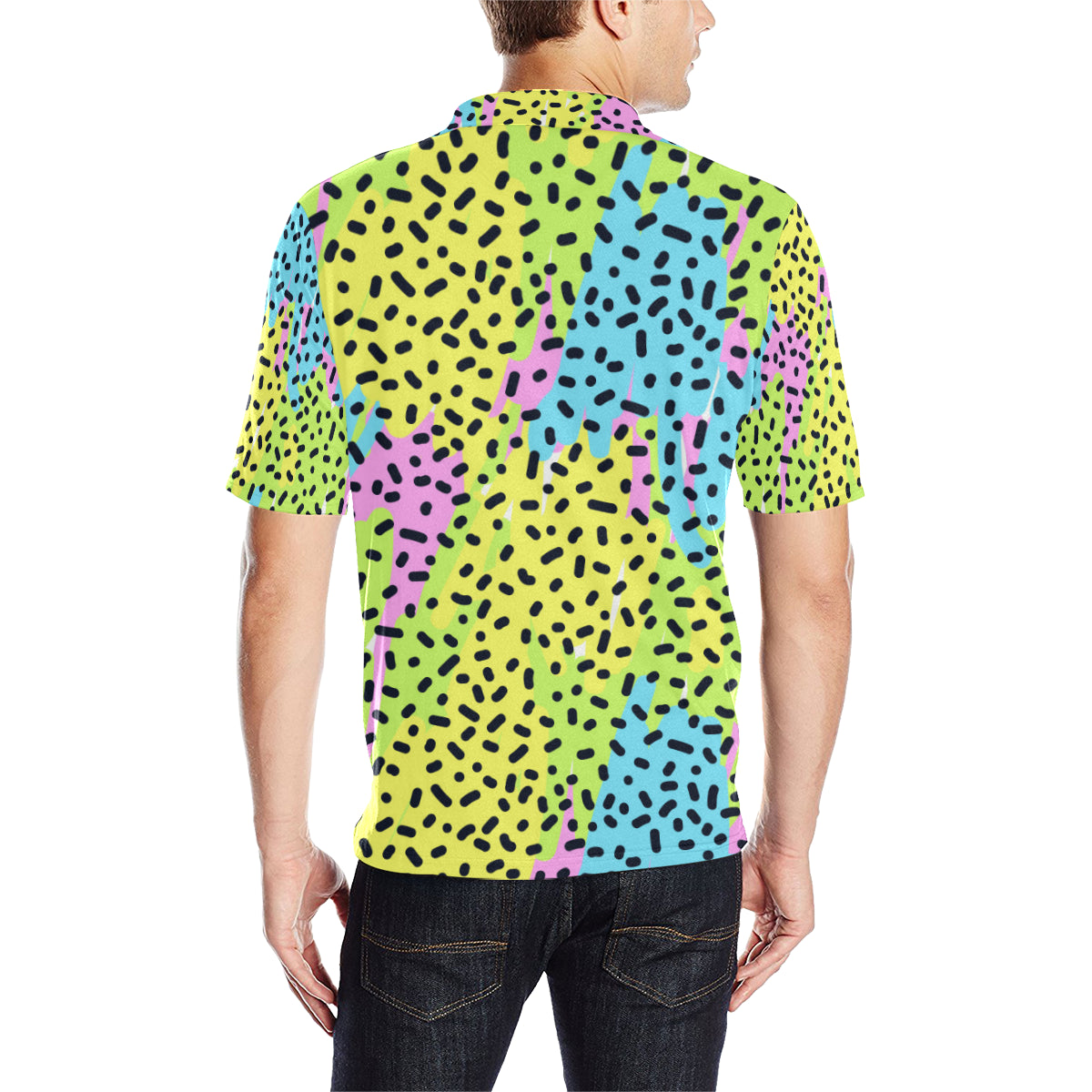 90s Pattern Print Design 2 Men Polo Shirt