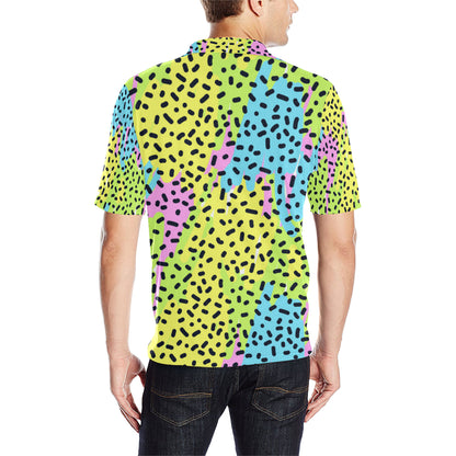 90s Pattern Print Design 2 Men Polo Shirt