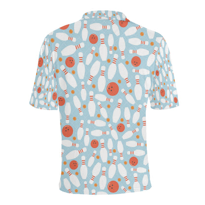 Bowling Pattern Print Design 09 Men Polo Shirt