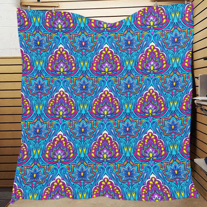 lotus Boho Pattern Print Design LO010 Premium Quilt