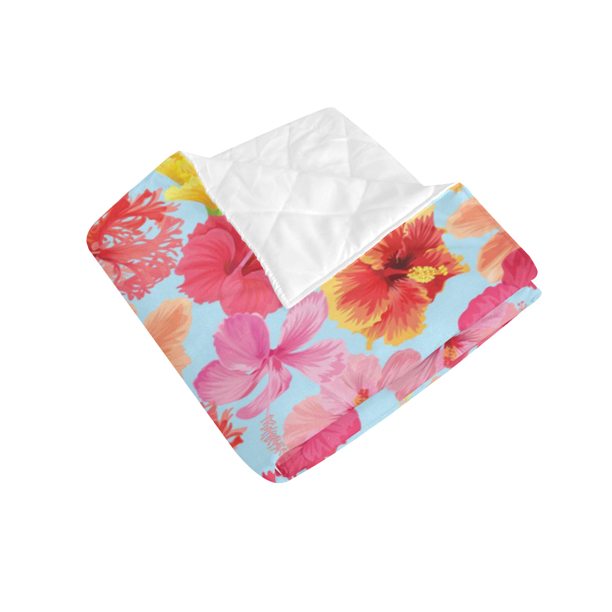Hibiscus Pattern Print Design HB020 Premium Quilt