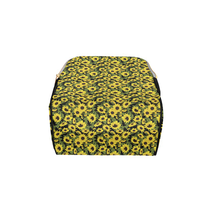 Sunflower Fresh Bright Color Print Diaper Bag Backpack