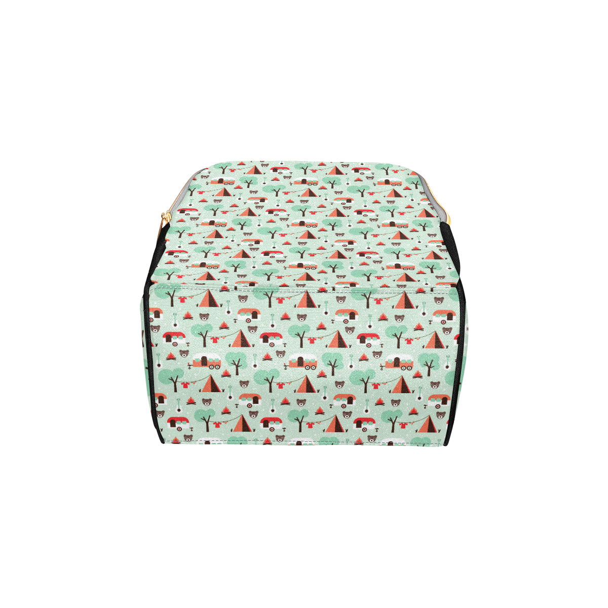 Camper Tent Pattern Print Design 01 Diaper Bag Backpack
