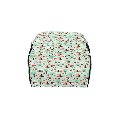 Camper Tent Pattern Print Design 01 Diaper Bag Backpack