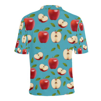 Apple Pattern Print Design AP012 Men Polo Shirt