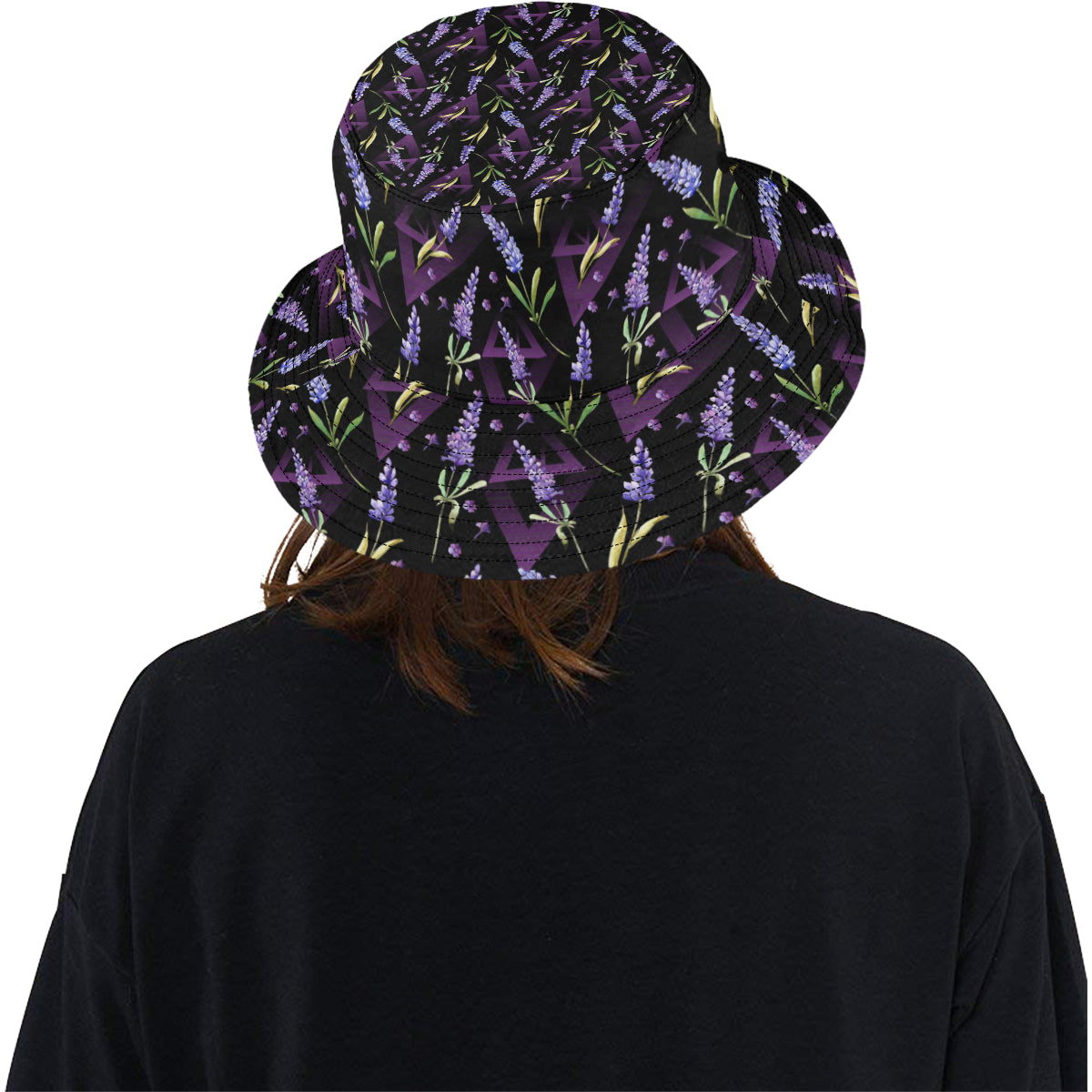 Lavender Pattern Print Design LV07 Unisex Bucket Hat