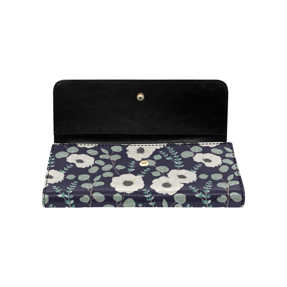 Anemone Pattern Print Design AM01 Women's Trifold Wallet
