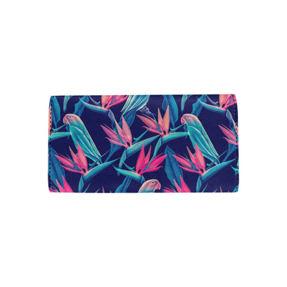 Tropical Flower Pattern Print Design TF024 Women's Trifold Wallet