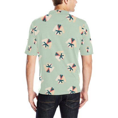 Karate Pattern Print Design 02 Men Polo Shirt