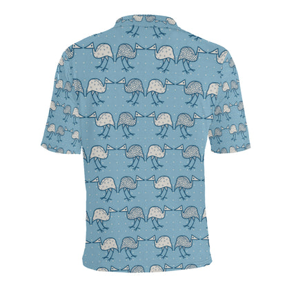 Emu Pattern Print Design 01 Men Polo Shirt