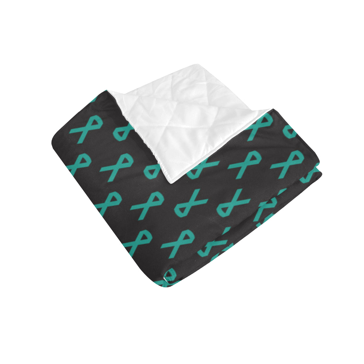 Ovarian cancer Pattern Print Design A01 Premium Quilt