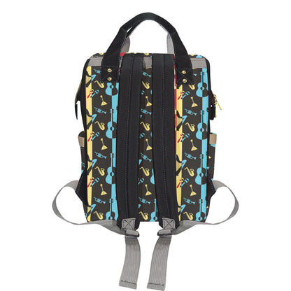 Jazz Pattern Print Design 02 Diaper Bag Backpack