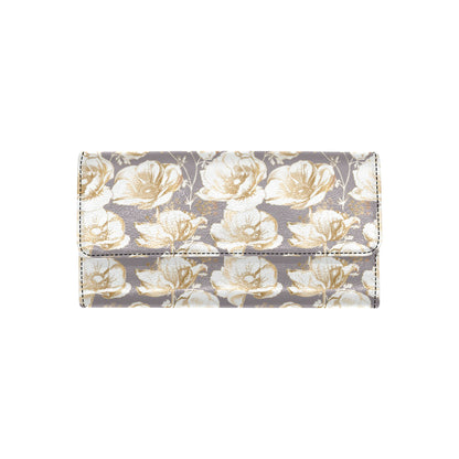 Anemone Pattern Print Design AM05 Women's Trifold Wallet