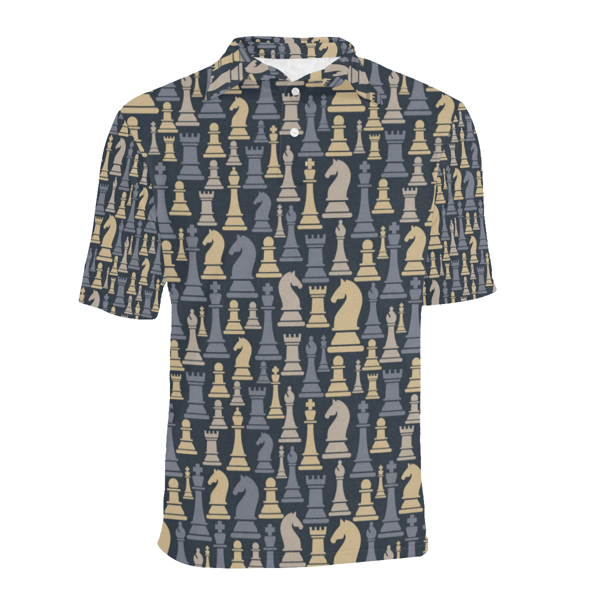 Chess Pattern Print Design 04 Men Polo Shirt