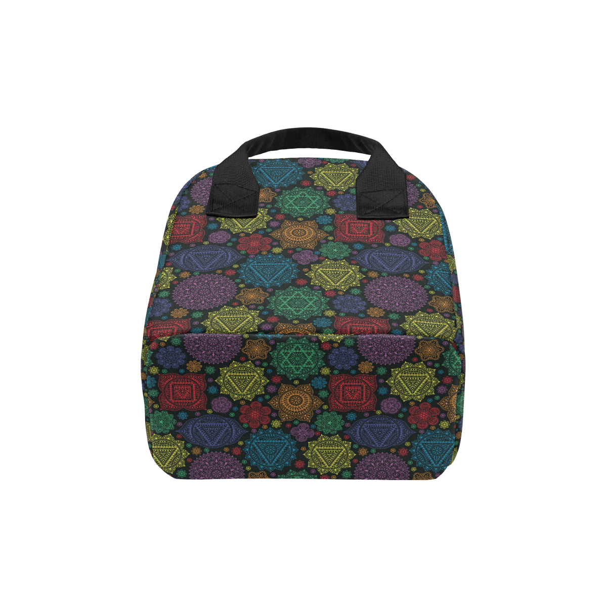 Chakra Mandala Print Pattern Insulated Lunch Bag