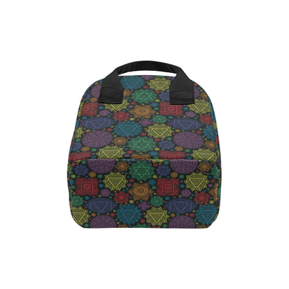 Chakra Mandala Print Pattern Insulated Lunch Bag