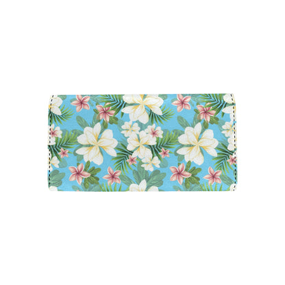 Plumeria Pattern Print Design PM028 Women's Trifold Wallet