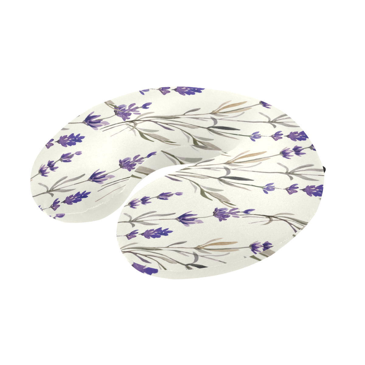Lavender Pattern Print Design 01 U-Shaped Travel Neck Pillow