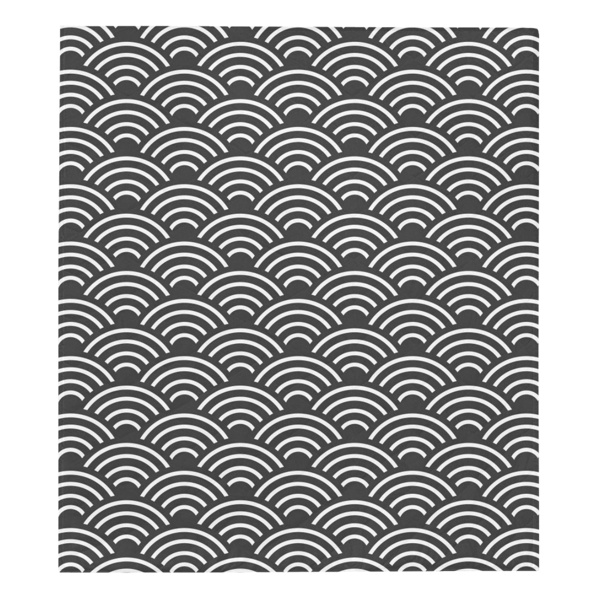 Scales Black White Pattern Print Design 03 Premium Quilt