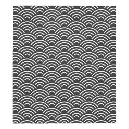 Scales Black White Pattern Print Design 03 Premium Quilt