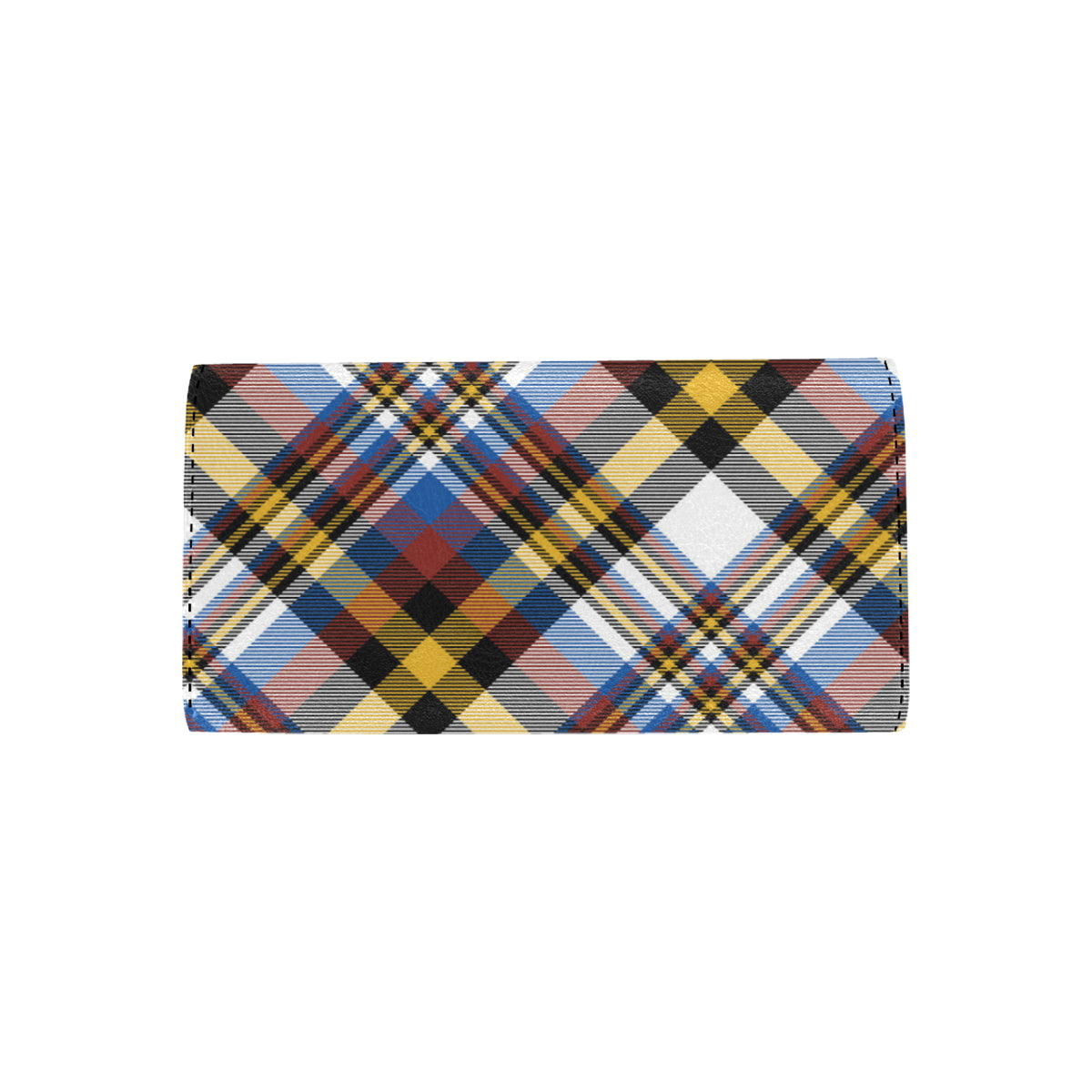Madras Pattern Print Design 01 Women's Trifold Wallet