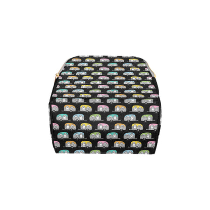 Camper Pattern Camping Themed No 2 Print Diaper Bag Backpack