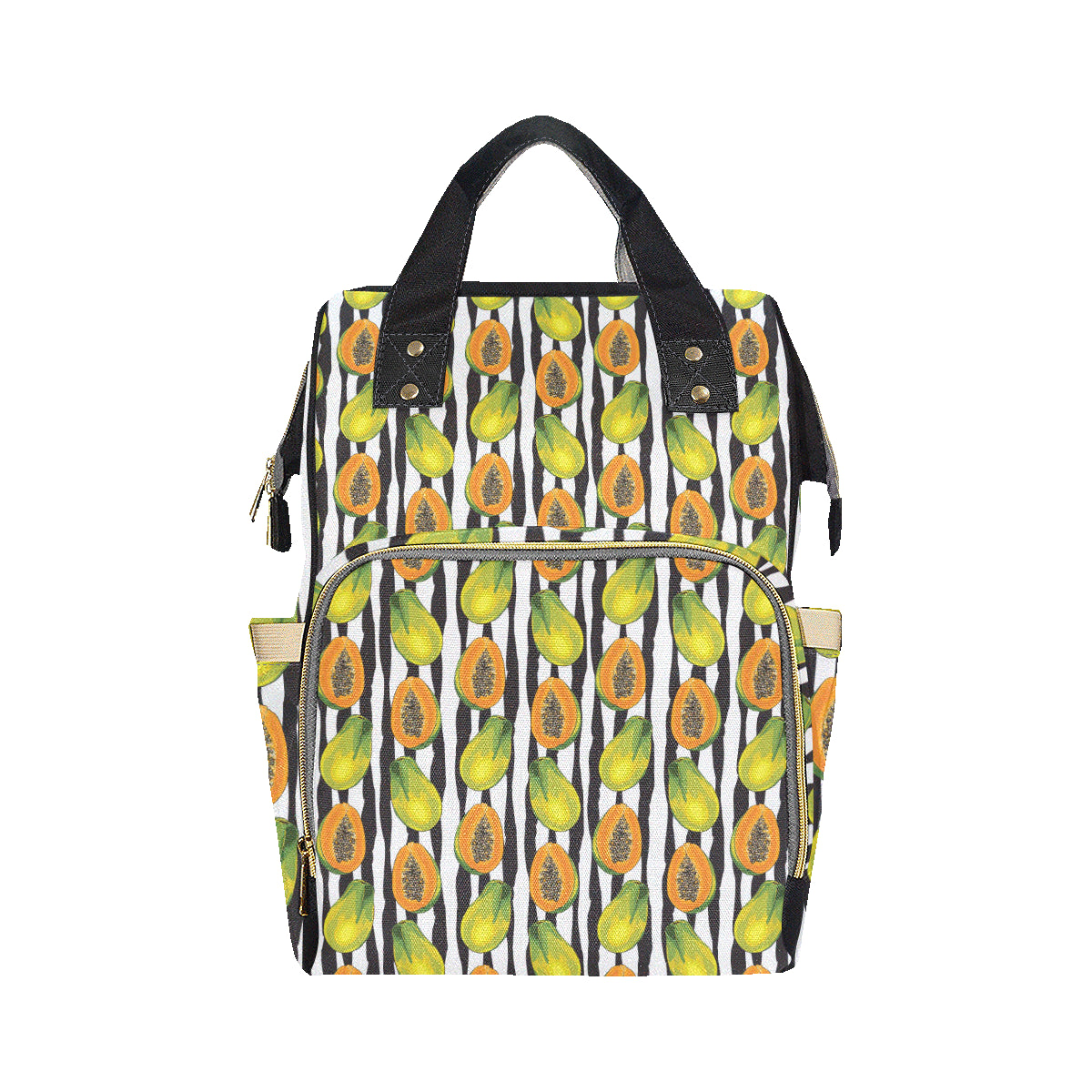 Papaya Pattern Print Design PP01 Diaper Bag Backpack