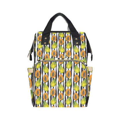 Papaya Pattern Print Design PP01 Diaper Bag Backpack