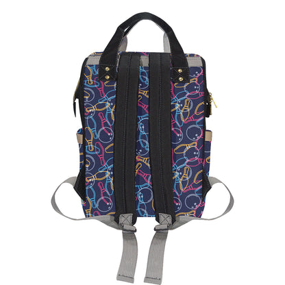 Bowling Pattern Print Design 07 Diaper Bag Backpack