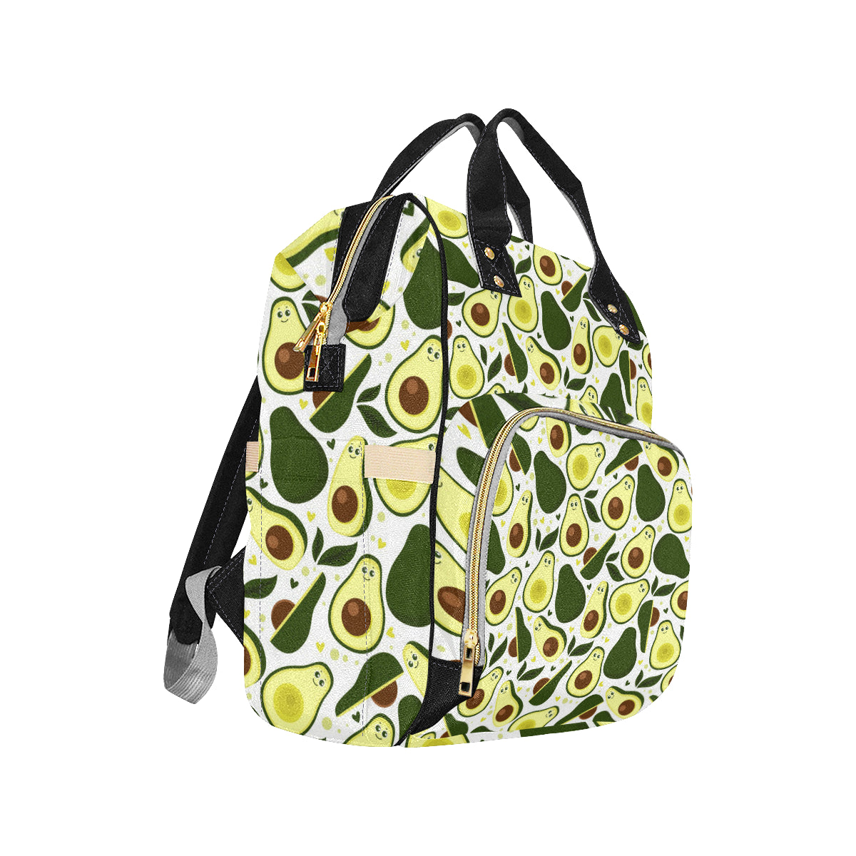 Avocado Pattern Print Design AC06 Diaper Bag Backpack