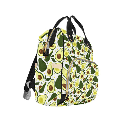 Avocado Pattern Print Design AC06 Diaper Bag Backpack