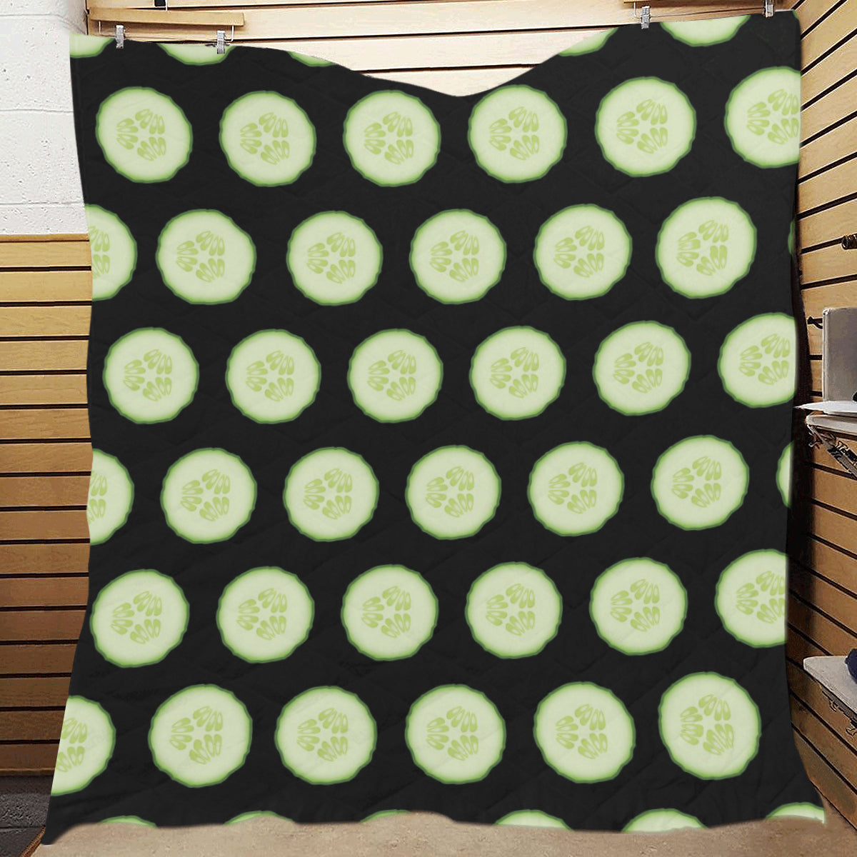 Cucumber Pattern Print Design CC02 Premium Quilt