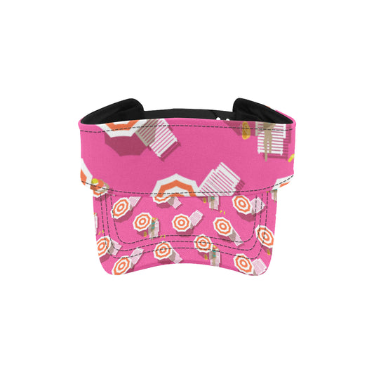 Beach Top View Umbrella Theme Unisex Sun Visor