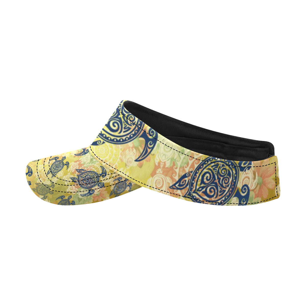 Hawaiian Turtle Tribal Design Print Unisex Sun Visor