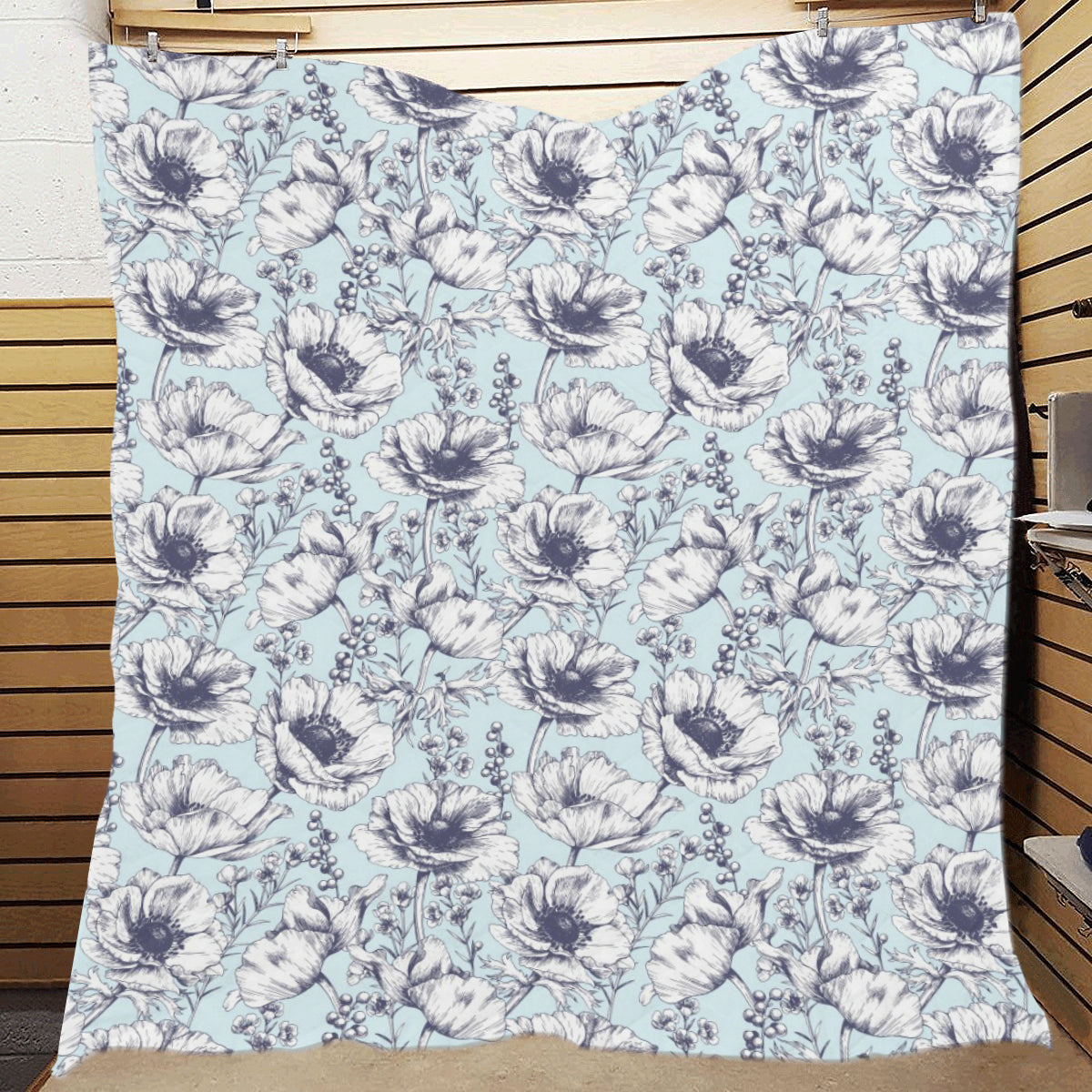 Anemone Pattern Print Design 02 Premium Quilt